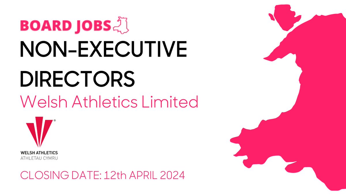 🚀 Ready to make your mark on Welsh Athletics? 🏅 @welshathletics are on the lookout for passionate individuals to join their Board and drive innovation in sports development. Whether you're a marketing guru, a pathway specialist, or a strategic thinker, they want to hear fro ...