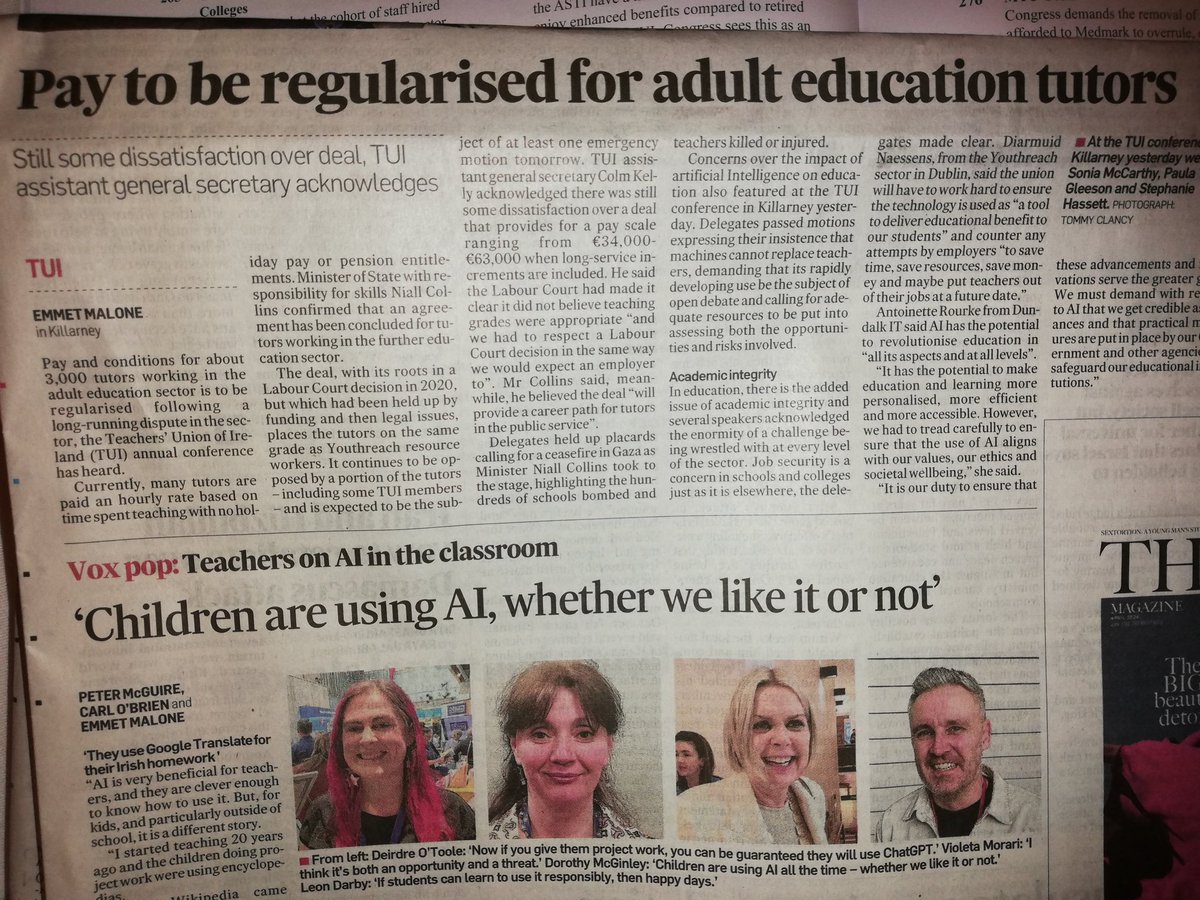 Mary Ryder (@mayreebe) on Twitter photo We wait to see how this plays out.
It has taken years to get this far. Thanks to my colleagues in Adult Literacy for your perseverance, and to TUI for standing with us.
<a href="/TUIunion/">Teachers' Union Ire.</a> <a href="/AdultEdTutors/">Adult Education Teachers</a> <a href="/CorkETB/">CorkETB🇮🇪🇪🇺</a> <a href="/ALOA_Ireland/">Adult Literacy Organisers Association Ireland</a> <a href="/nalaireland/">National Adult Literacy Agency (NALA)</a> <a href="/NiallCollinsTD/">Niall Collins</a> <a href="/SimonHarrisTD/">Simon Harris TD</a> We wait to see how this plays out.
It has taken years to get this far. Thanks to my colleagues in Adult Literacy for your perseverance, and to TUI for standing with us.
<a href="/TUIunion/">Teachers' Union Ire.</a> <a href="/AdultEdTutors/">Adult Education Teachers</a> <a href="/CorkETB/">CorkETB🇮🇪🇪🇺</a> <a href="/ALOA_Ireland/">Adult Literacy Organisers Association Ireland</a> <a href="/nalaireland/">National Adult Literacy Agency (NALA)</a> <a href="/NiallCollinsTD/">Niall Collins</a> <a href="/SimonHarrisTD/">Simon Harris TD</a>