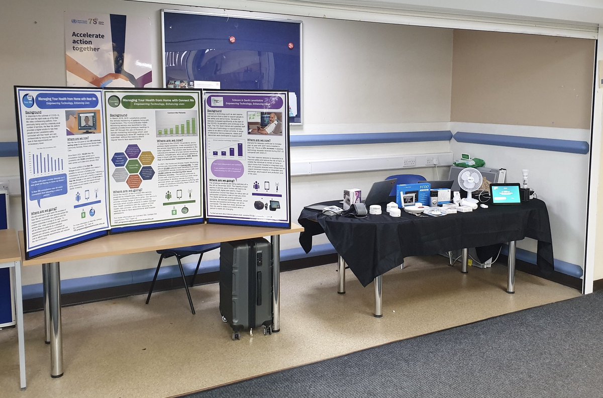 Come visit the Tec team at University Hospital Monklands today! Learn all about technology enabled care, and our team can answer any questions you may have! We are here until 4pm 🕓