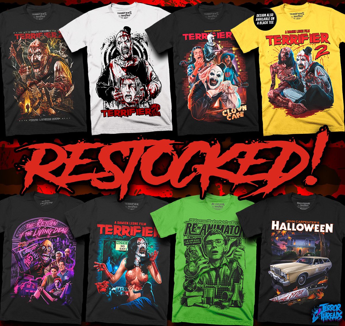 🔥 Attention! 🔥 We’ve just restocked NINE killer designs that you won’t want to miss out on. Act quickly because these tees will likely disappear quick! Grab yours before they’re gone for good! Click the link in our profile or shop, TERRORTHREADS.COM💀