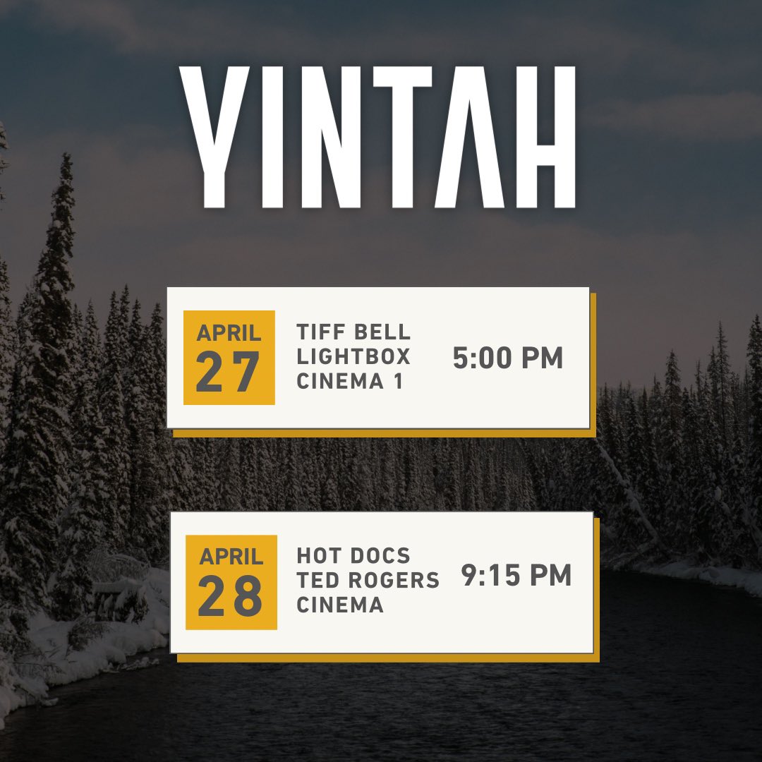 YINTAH will have its Canadian premiere at Hot Docs! Purchase tickets here ➡️ tinyurl.com/a7ankmhj Filmmakers will be in attendance, along with a delegation of Wet'suwet'en guests. Stay tuned for a community / theatrical tour! #wetsuwetenstrong #hotdocs24