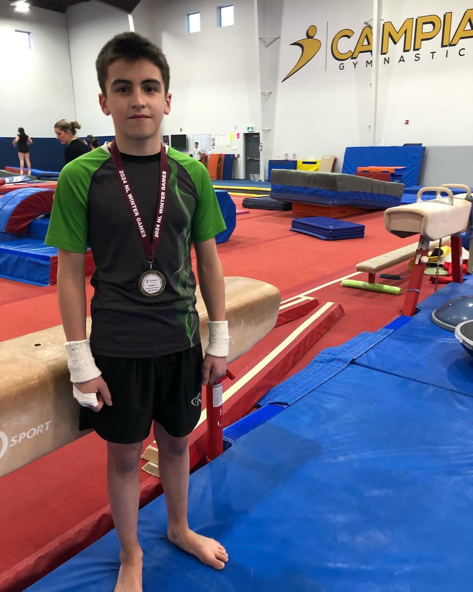 A BIG Congratulations to Campia Gymnastics athlete: Aden O’Brien on taking Gold in the Men’s All Around competition at the 2024 NL Winter Games.  Way to go Aden!
#CommunityMatters #MountPearl