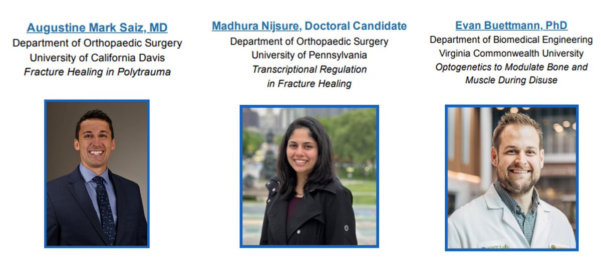 Hey @ORSsociety! Be on the lookout for these @isfrfractures #RisingStars that presented at the #ORS2024 section meeting! Read more in our March 2024 newsletter at: ors.org/research-secti…