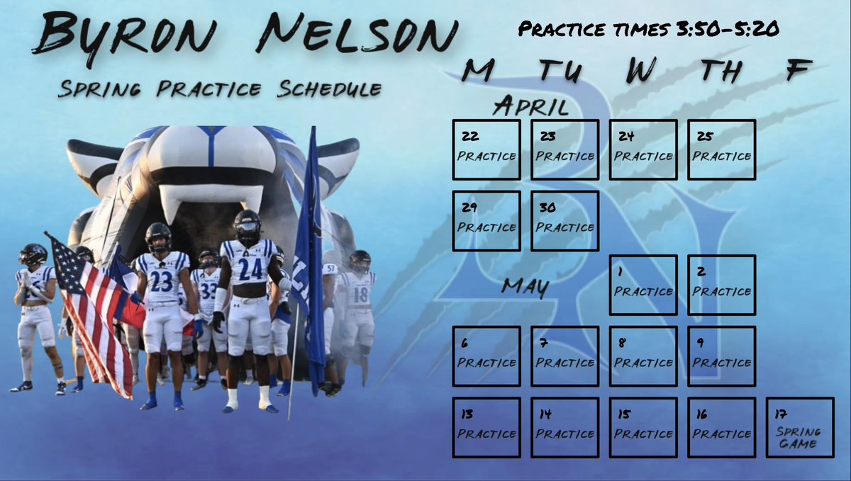Spring football is right around the corner! Lots of work this off-season to prepare for these opportunities. #WorkWillWin