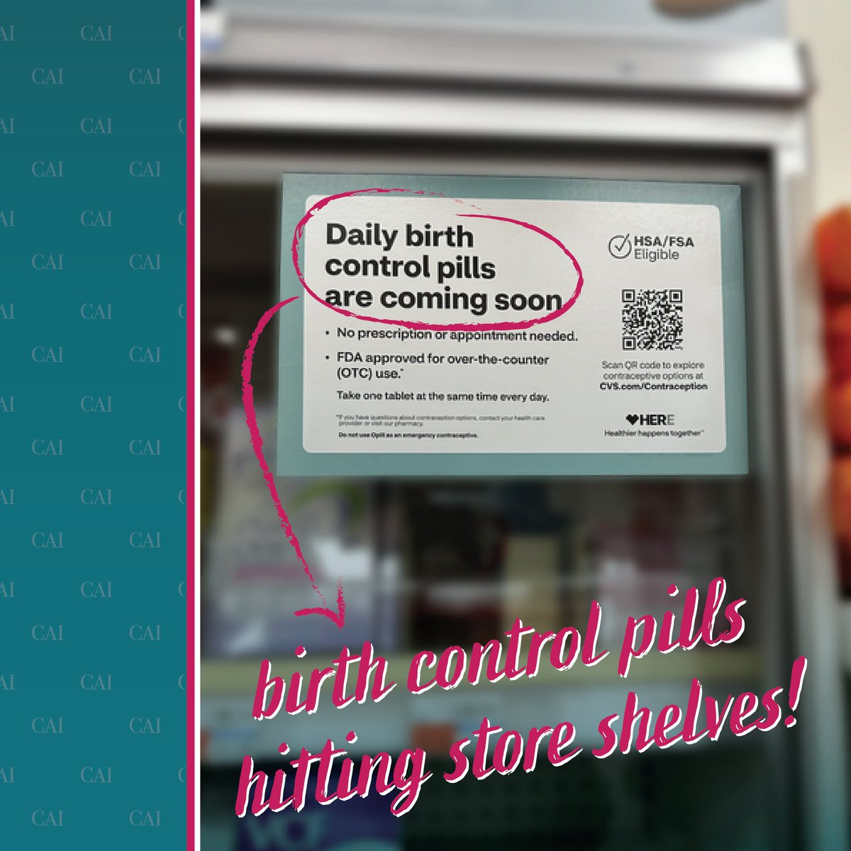 The first OTC birth control pill is hitting store shelves nationwide! 🎉 Have you seen it in your local pharmacy? If so, snap a photo and tag @ThePillOTC #ContraceptiveAccess #ThePillOTC #Opill