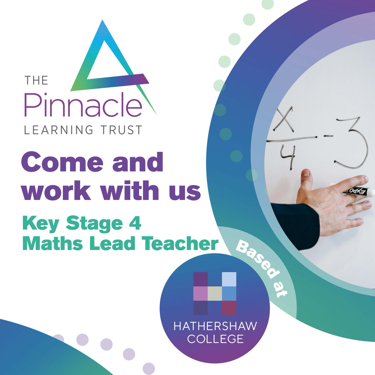 Come and work with us - Key Stage 4 Maths Lead Teacher at @HathershawC : bit.ly/3PJaV0A Closing date for applications is Friday 19th April at midday.