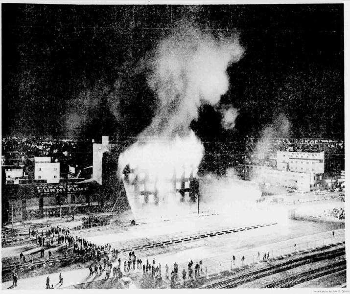 On this day in 1972, a suspected arson fire in the McArthur Furniture building at 235, 10th Ave. SW. ultimately destroyed the building and its contents. In a matter of minutes, fire blew out the windows and engulfed the whole building.