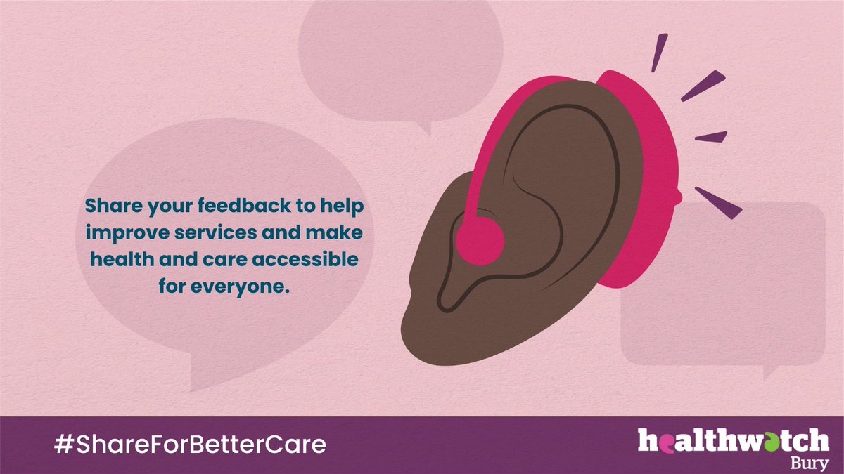The simple act of sharing feedback is already helping services, supporting staff and improving care for people who use it. Complete our feedback form and share your experiences today: healthwatchbury.co.uk/share-your-vie… #ShareForBetterCare