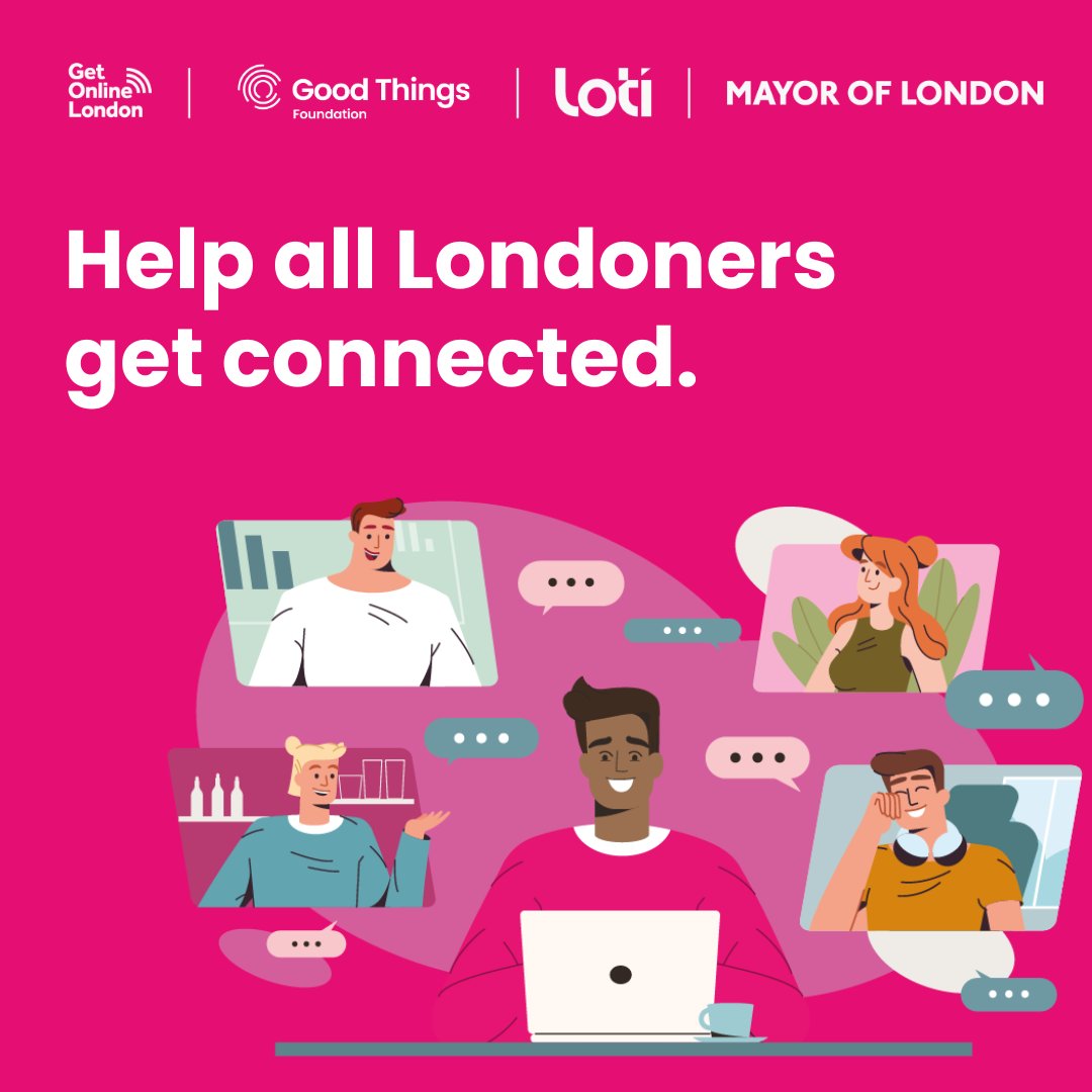 📱 Join #GetOnlineLondon to boost digital skills & access in your community! 🤝 In collaboration with @LOTI_LDN & @MayorofLondon, we offer free #DigitalInclusion services for local authorities & community groups. Make a digital difference in London 👉 bit.ly/3OEpGBq