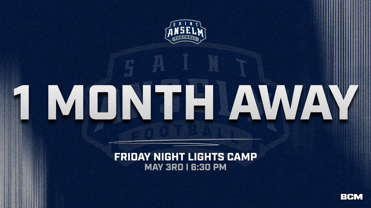 🏈1 Month Away..... Show up and show out under the 💡💡💡 Our Football Staff along with guest coaches from across New England will be out to evaluate prospects. Register 👇👇👇👇👇👇👇👇👇👇👇 …intanselmfootballcamps.totalcamps.com/shop/product/2…