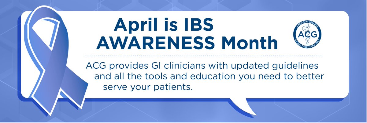 📣April is #IBSAwarenessMonth! ACG Resources for Patients, Physicians & APPs: 🩺Patient Education 📏Guidelines 🗣️Lectures 🎙️Podcasts 📕@AmJgastro articles ➕more! 🗺️Explore resources for busy clinicians & patients with #IrritableBowelSyndrome ➡️gi.org/ibs-awareness-…⬅️