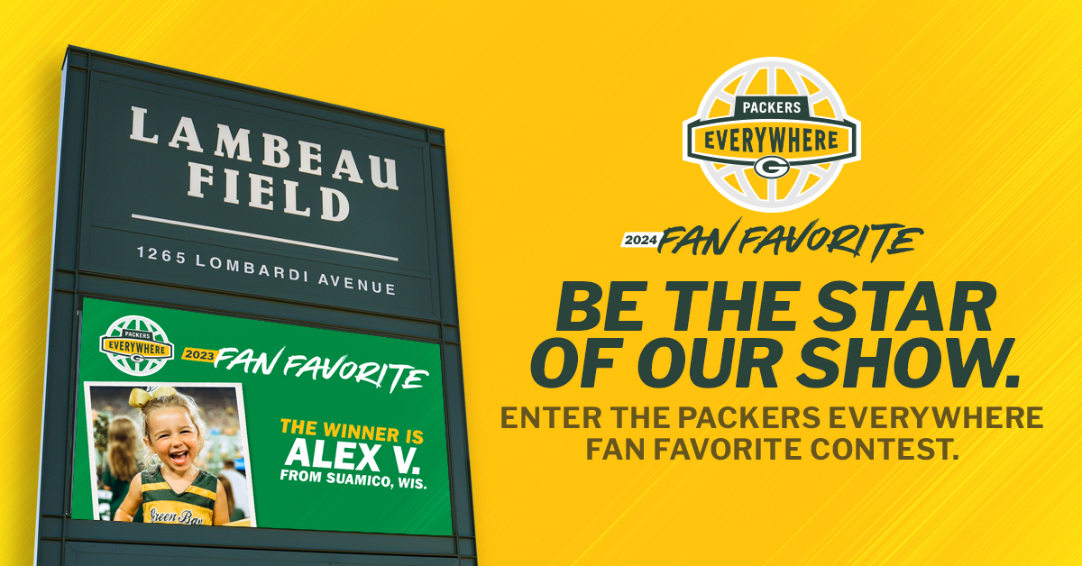 Win a trip to @LambeauField! ✈️ Submit your best #Packers photo in the #PackEverywhere Fan Favorite contest and you could win BIG! 🙌 ➡️ packerseverywhere.com/fan-favorite