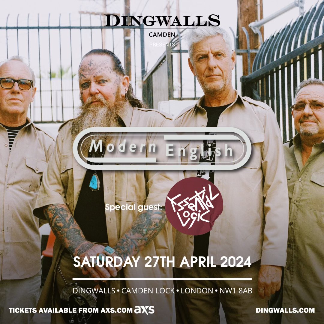 Super excited 🏋️‍♀️ to be playing our 1st gig of the year in just over 3 weeks with Modern English at Dingwalls in the heart of Camden 📯
.
Tickets 🎟️ at: tr.ee/PnWdIuceUg 
.
#essentiallogic #modernenglish #dingwallscamden #camden #london #gig #postpunk #xrayspex #loralogic