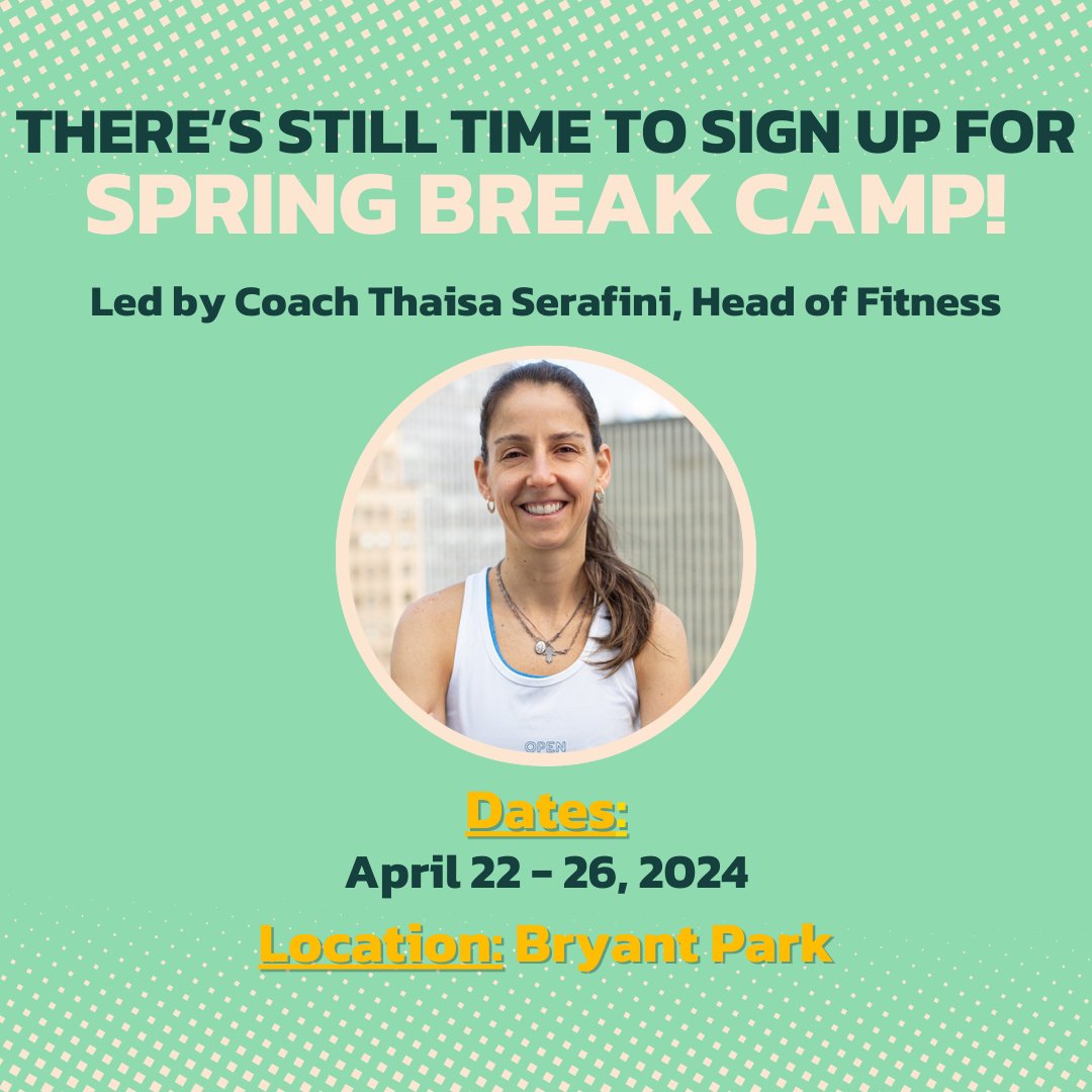 Time's running out for Juniors to join our Spring Break camp with Thaisa Serafini, our Head of Fitness, and one of our top female coaches! With 23 years of squash experience, including 15 years competing professionally, Thaisa is a powerhouse. Secure your spot now - link in bio!