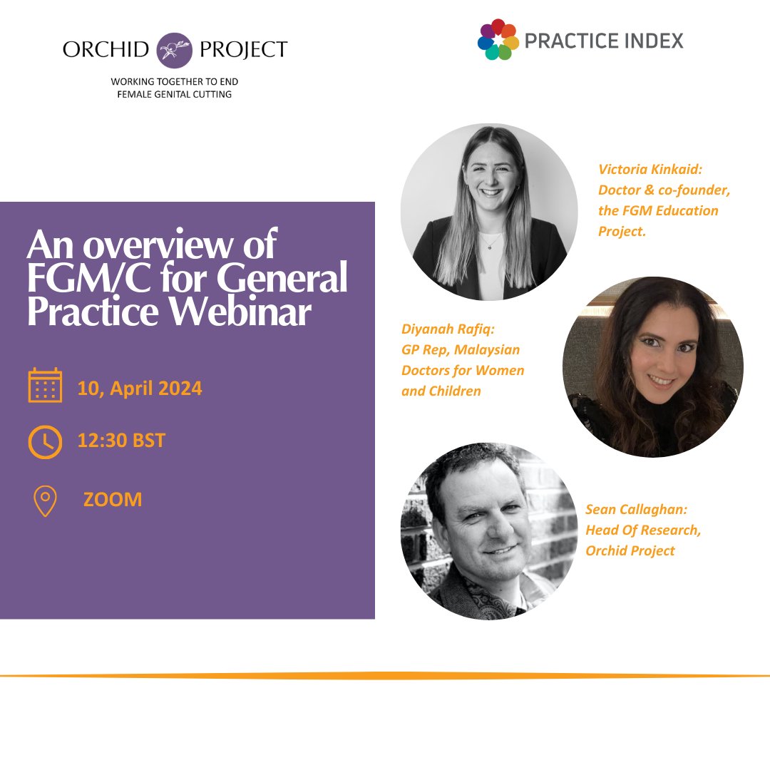 To mark #WorldHealthDay we're running a training session with @PracticeIndex for frontline workers. We'll give an overview of FGM, its prevalence in the UK, reporting duties and supporting FGM/C survivors. Sign up here: ow.ly/2iqy50R7xMj #EndFGM #EndFGMC