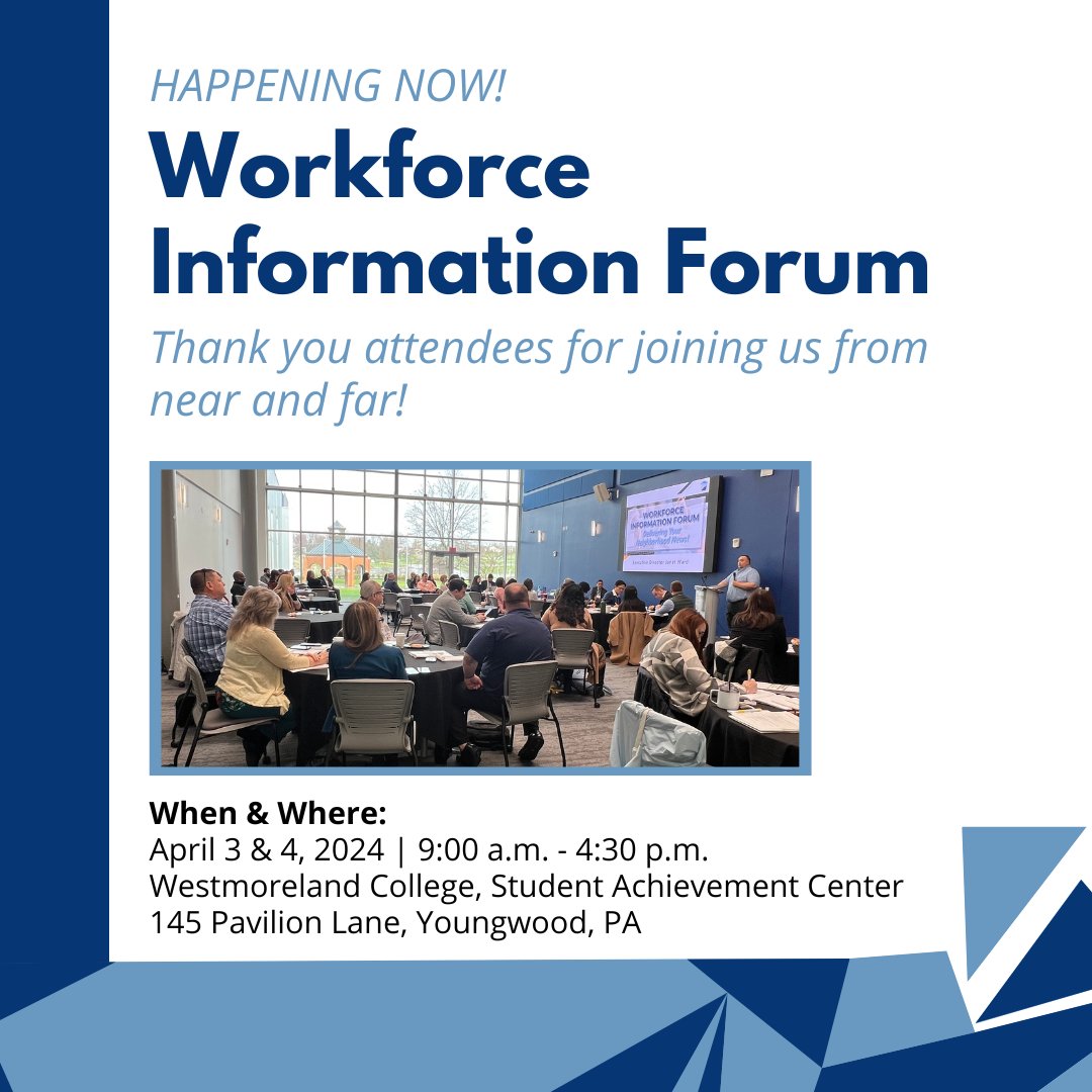 The 2024 Workforce Information Forum is happening NOW! We are looking forward to two full days of data exploration and sharing. Thank you, attendees, for joining us from near and far for this state-wide event! #WorkforceInformationForum #CWIA