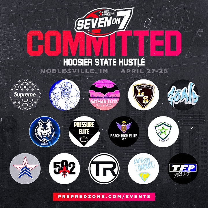 PRZ 7v7 is excited to be back in the Midwest 📍Noblesville, IN 📅April 27th-28th More team commitments coming soon... events.prepredzone.com/e/1050/registe…