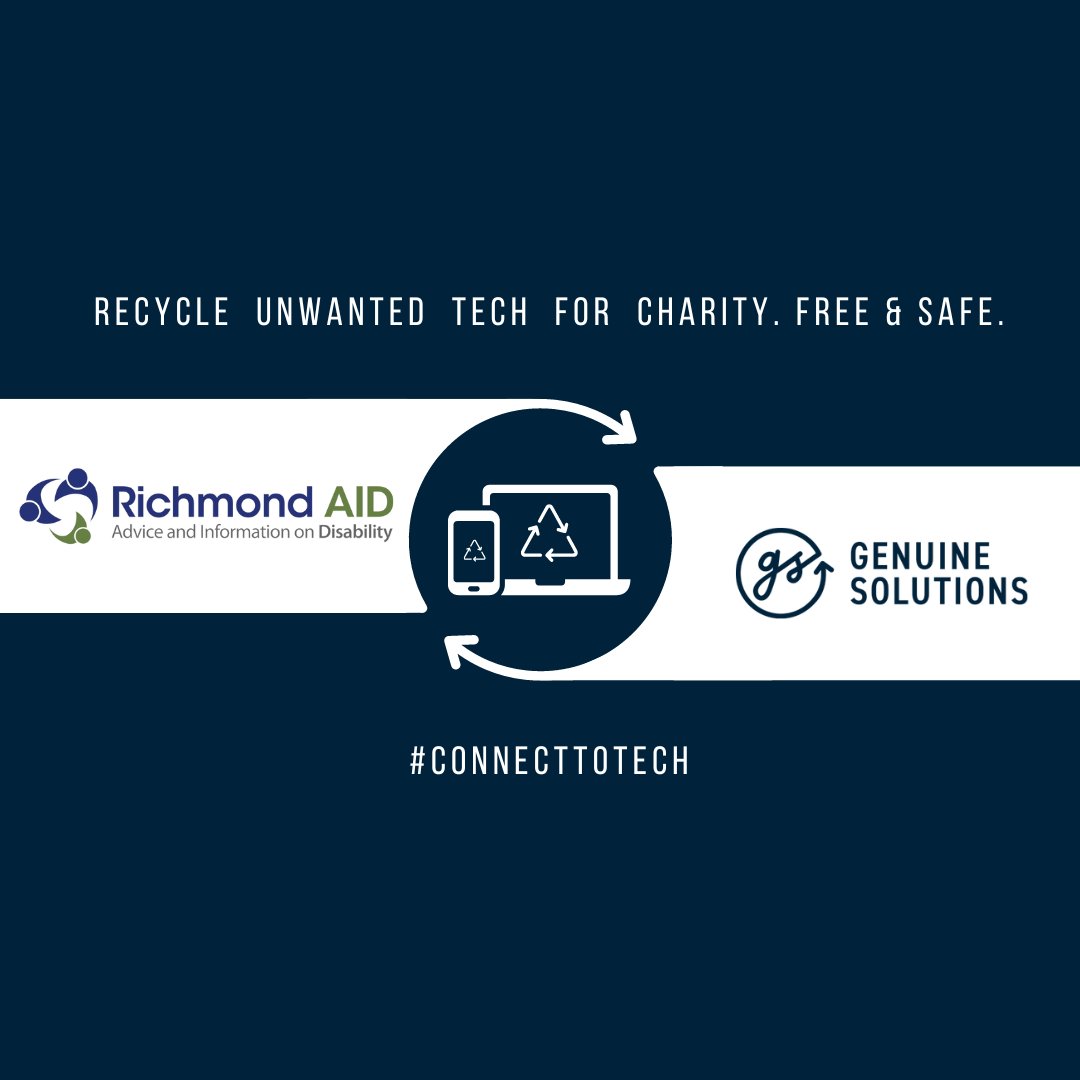 Do you have old tech devices & don’t know how to safely recycle them? Use our free service for peace of mind & safe secure recycling, partnered with @genuinesol Simply drop the devices to our office: 4 Waldegrave Rd, TW11 8HT #richmondaid #genuinesolutions #connecttotech