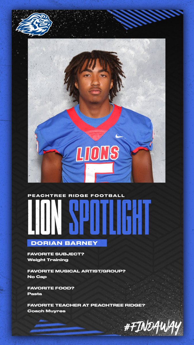 Get to know your Lion Football Team!!! #LionSpotlight #FindAWay 🚨🦁🚨🦁 @1dorianbarney