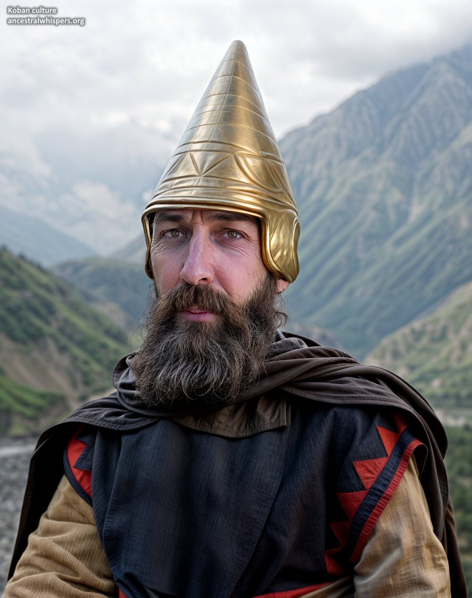Facial reconstruction of an Iron Age man from Ossetia, Koban culture. Koban likely arose from a movement of G2a1-rich Kartvelians from Georgia into the territories of the preceding Northcaucasian culture. Eventually, Nakh and Steppe Iranics integrated into the Koban network.