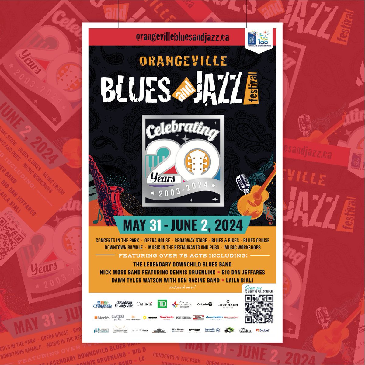 We have been busy behind the scenes getting everything ready for the festival and are excited to announce that the full weekend schedule is now up on the website! 

Visit orangevillebluesandjazz.ca to view the lineup &amp; purchase tickets!