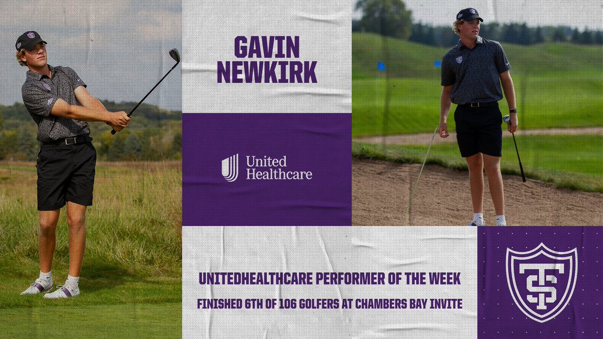 With back-to-back career-best rounds out west, Gavin Newkirk paced a trio of Tommies to finish in the top 15 at the Chambers Bay Invitational. @TommieMGolf with the strong showing, Newkirk with the @UHC Performer Of The Week! #RollToms