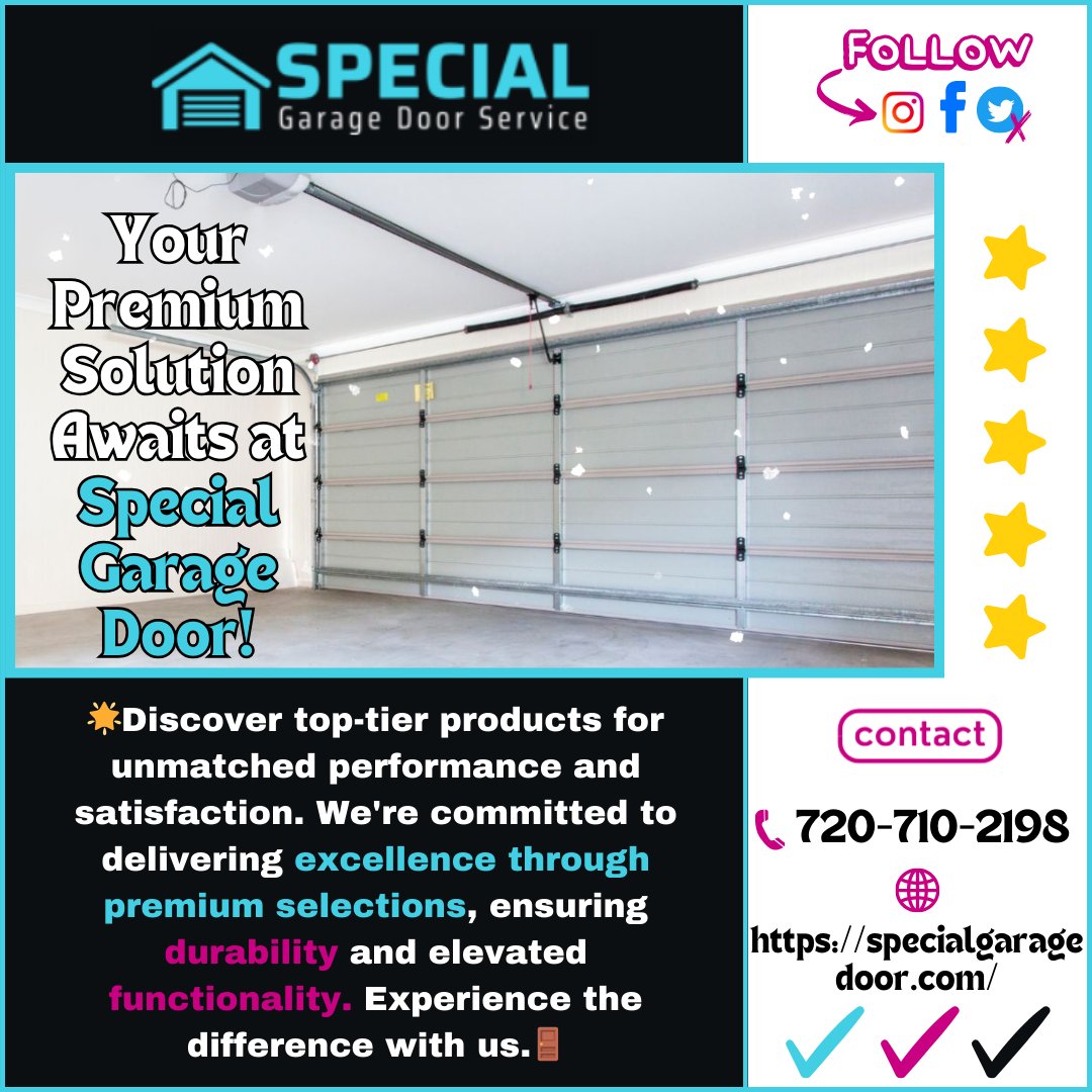 special_garaged's tweet image. 🚪Looking for the ultimate garage door solution? Look no further! At Special Garage Door, we have exactly what you need to elevate your garage experience.

#PremiumSolutions #GarageGoals #SpecialGarageDoor #GarageDoorRepair #ReliableService #GarageUpgrade #EnhanceSecurity

1/2