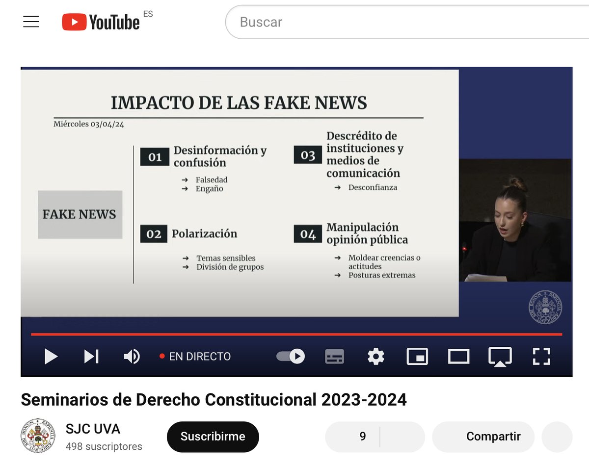 revistaTRCUNED's tweet image. interviene el equipo que aborda la regulación de las fake News y su impacto en la libertad de expresión
Seminarios de Derecho Constitucional 
@UvaConst @UVa_es @a_d_castrillo