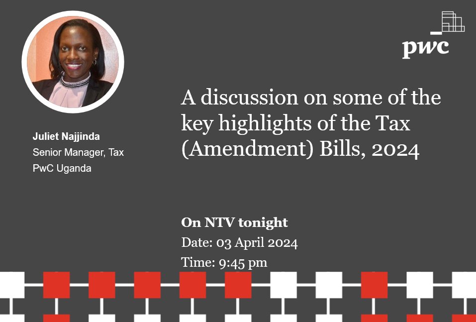 Tonight on @ntvuganda, do not miss the discussion on the key highlights in the 2024 tax amendment bills. Tune in at 9:45pm. @JNajjinda1 #TheLink