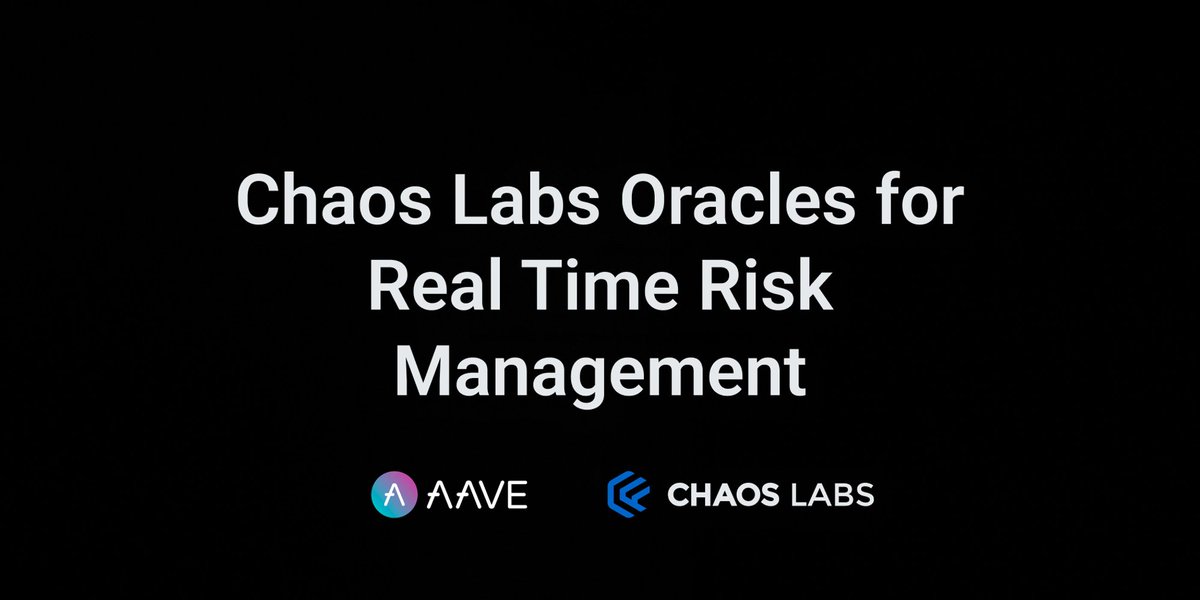 1/ Today, we're proud to share the <a href="/chaoslabs/"></a> Risk Oracles launch 🚀

Complementing the existing work completed by <a href="/bgdlabs/">bgdlabs</a>, Risk Oracles will streamline <a href="/aave/">Aave</a>'s risk management, unlocking near-real-time risk adjustment capabilities.