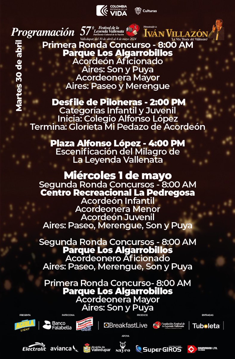 Leda_Rodriguez's tweet photo. @saludsolosalud @Valledupar_Col tierra donde trabajamos cantando porque sí trabajamos,hay expectativa con nuestro máximo evento folclórico cultural el  @FESVALLENATO en honor a la voz tenor @ivanvillazon programación lista venga somos los mejores anfitriones https://t.co/ZXe2ZWagPM