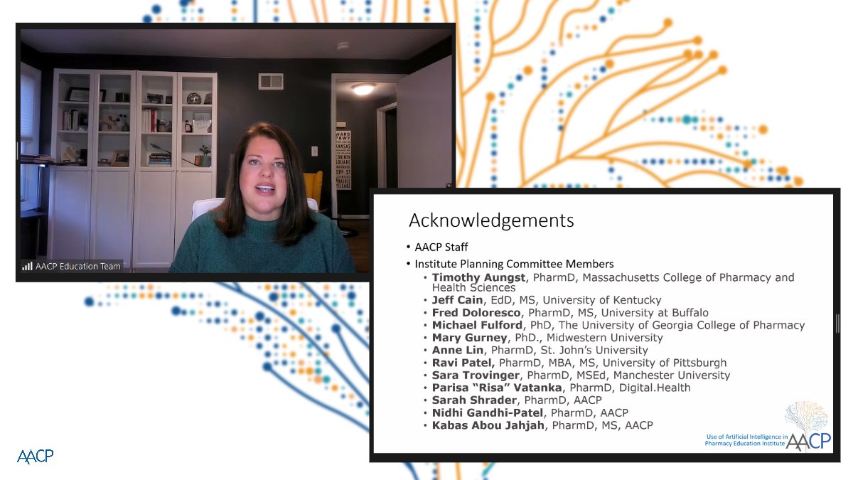 AACP (@aacpharmacy) on Twitter photo Dr. Sarah Shrader, AACP senior director of academic programs and professional development, begins #AACPAI by acknowledging the staff, educators and experts that made the Institute possible.
Thank you to <a href="/TDAungst/">Timothy Aungst</a>, <a href="/DrJeffCain/">Jeff Cain</a>, Dr. Fred Doloresco (@ubpharm), <a href="/mikefulford/">Michael J Fulford</a>, Dr. Sarah Shrader, AACP senior director of academic programs and professional development, begins #AACPAI by acknowledging the staff, educators and experts that made the Institute possible.
Thank you to <a href="/TDAungst/">Timothy Aungst</a>, <a href="/DrJeffCain/">Jeff Cain</a>, Dr. Fred Doloresco (@ubpharm), <a href="/mikefulford/">Michael J Fulford</a>,