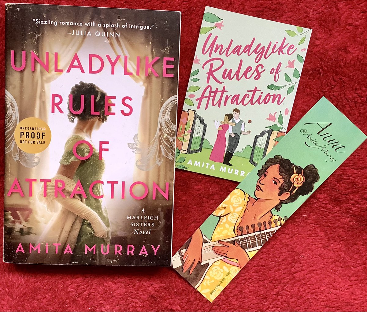 📮📮BOOK POST📮📮

Many thanks @AmitaMurray for sending me a proof copy of #UnladylikeRulesOfAttraction 

Published by @HarperFiction @HarperCollinsUK on 23rd May 2024

Postcard is 🇬🇧 cover, book is 🇺🇸 cover.  Love the bookmark Amita x