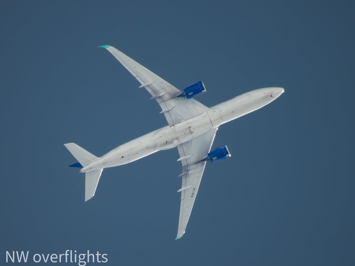 Corendon/World2Fly A350-941 EC-NTB, AMS-CUR 36,000ft. 29/3/24. #P1000 #avgeek #nikon #aviation #aviationlovers #aviationdaily.