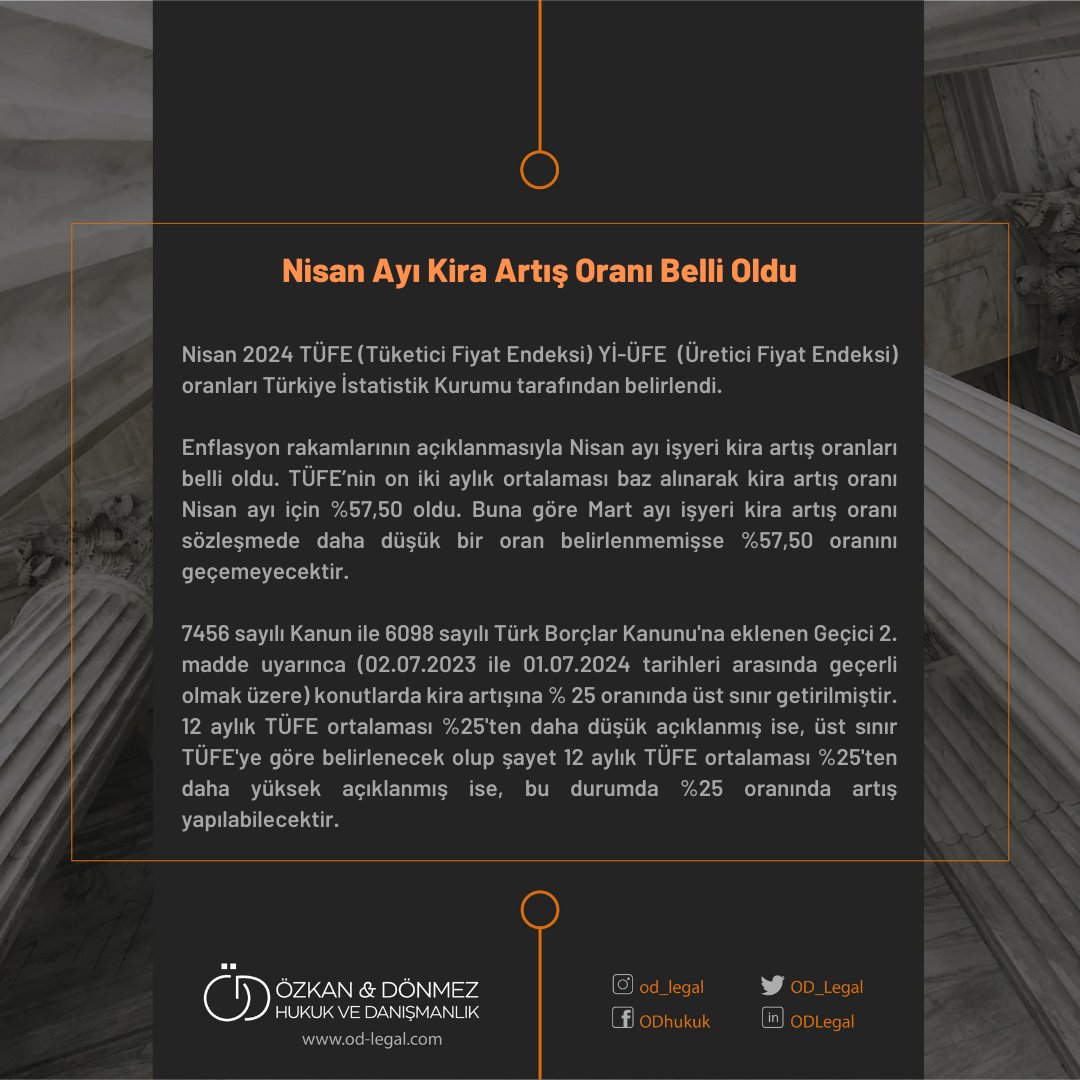 OD_Legal's tweet photo. Nisan Ayı Kira Artış Oranı Belli Oldu #ODLegal #gündem https://t.co/BWIBwNh1MS