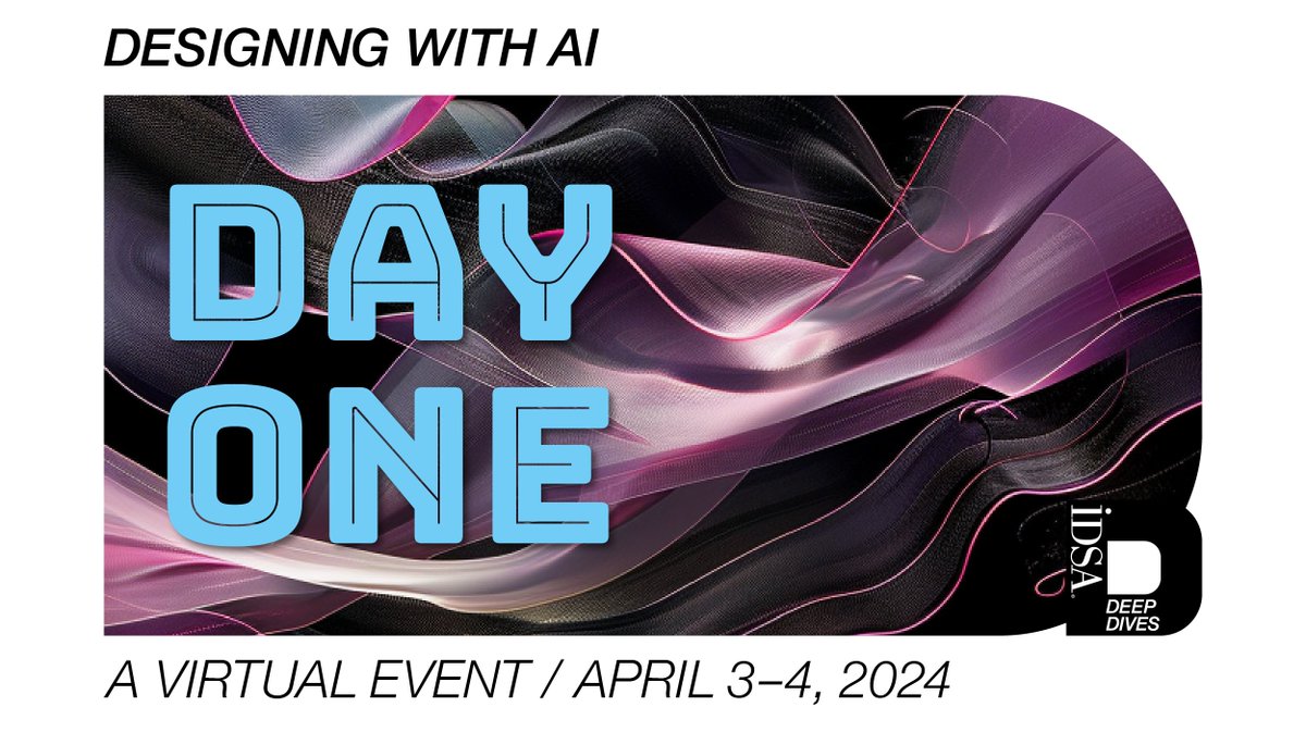 🚀 Last call! Dive into the world of AI & design with industry experts starting today at the virtual Designing with AI Deep Dive. Tune in to explore a range of topics like generative design, human-centric AI, & AI-driven prototyping. Secure your spot at idsa.org/AI