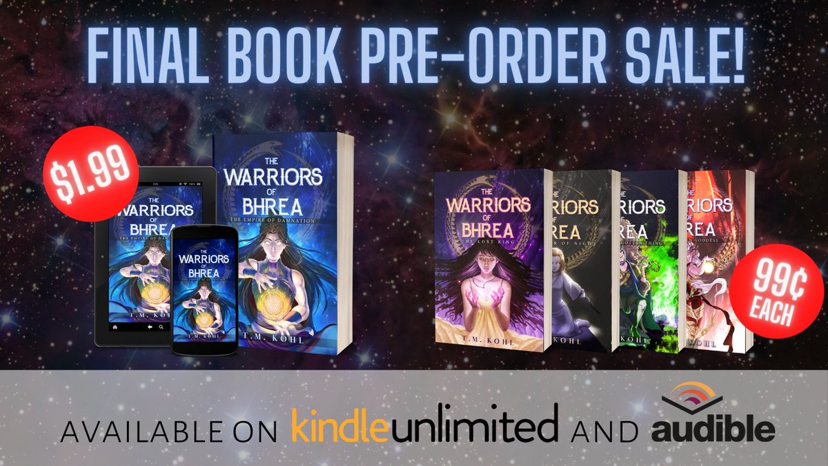 The Warriors of Bhrea: The Empire of Damnation is available for #PreOrderNow with a special preorder price of $1.99! Release date is 8/31/2024!

But that's not all--the first 4 books are ONLY 99¢ each! Get your copies today! Link to series in comments 👇

#fantasybooks #booktwt