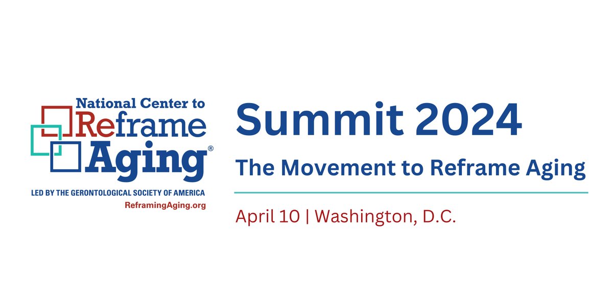 Registration for the live stream of The Summit 2024: The Movement to Reframe Aging on April 10th at 9AM ET is now open! Don’t wait, register today: reframingaging.org/Events/Summit-… #ReframeAgingSummit
