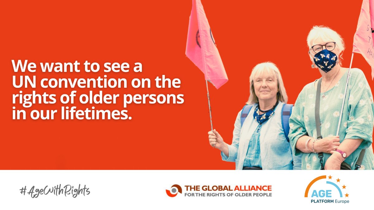 ⏰It’s time to end discrimination in old age. ‼️It’s time to guarantee equal rights at all ages. Help us make history and join the #AgeWithRights campaign by @GAROP_Sec! ✍️Sign the global petition: bit.ly/Petition_UNCon… #EULeadsTheRally