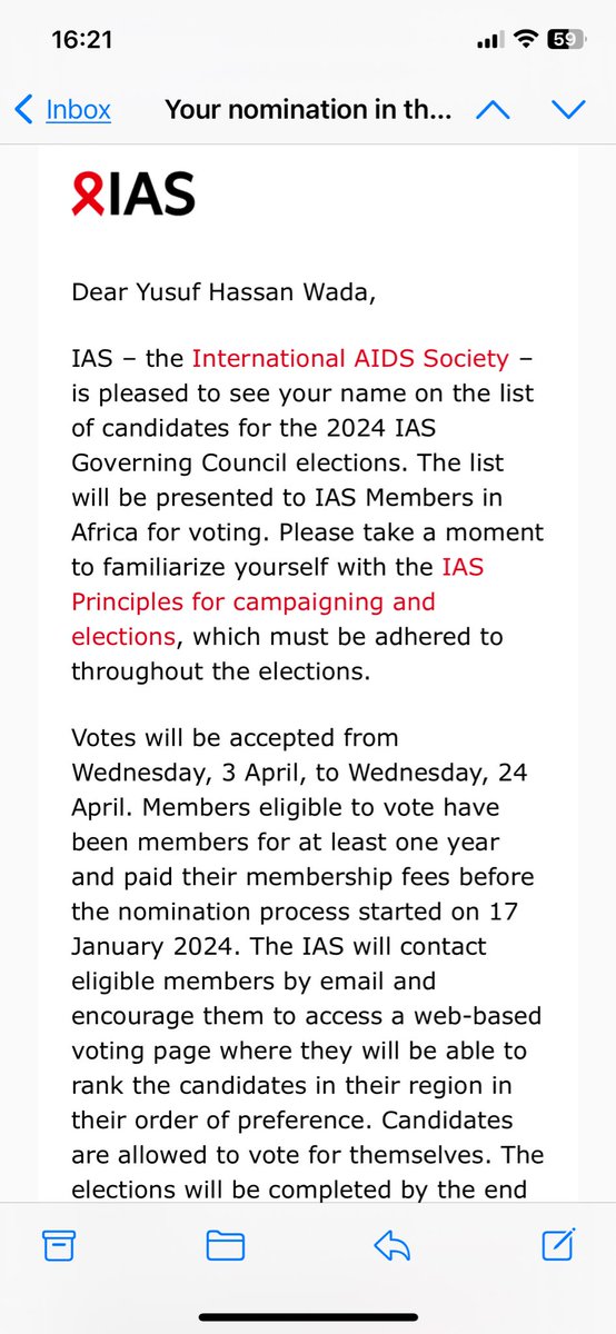 YusufHassanW's tweet photo. Dear African colleagues who are members of @iasociety: I’m standing for election to the IAS governing council against fantastic colleagues &amp; friends.

Please remember to check your email &amp; vote for us! Read our statement as it’s time to roll up our sleeves for the benefit of all. https://t.co/o4mssMkeHG