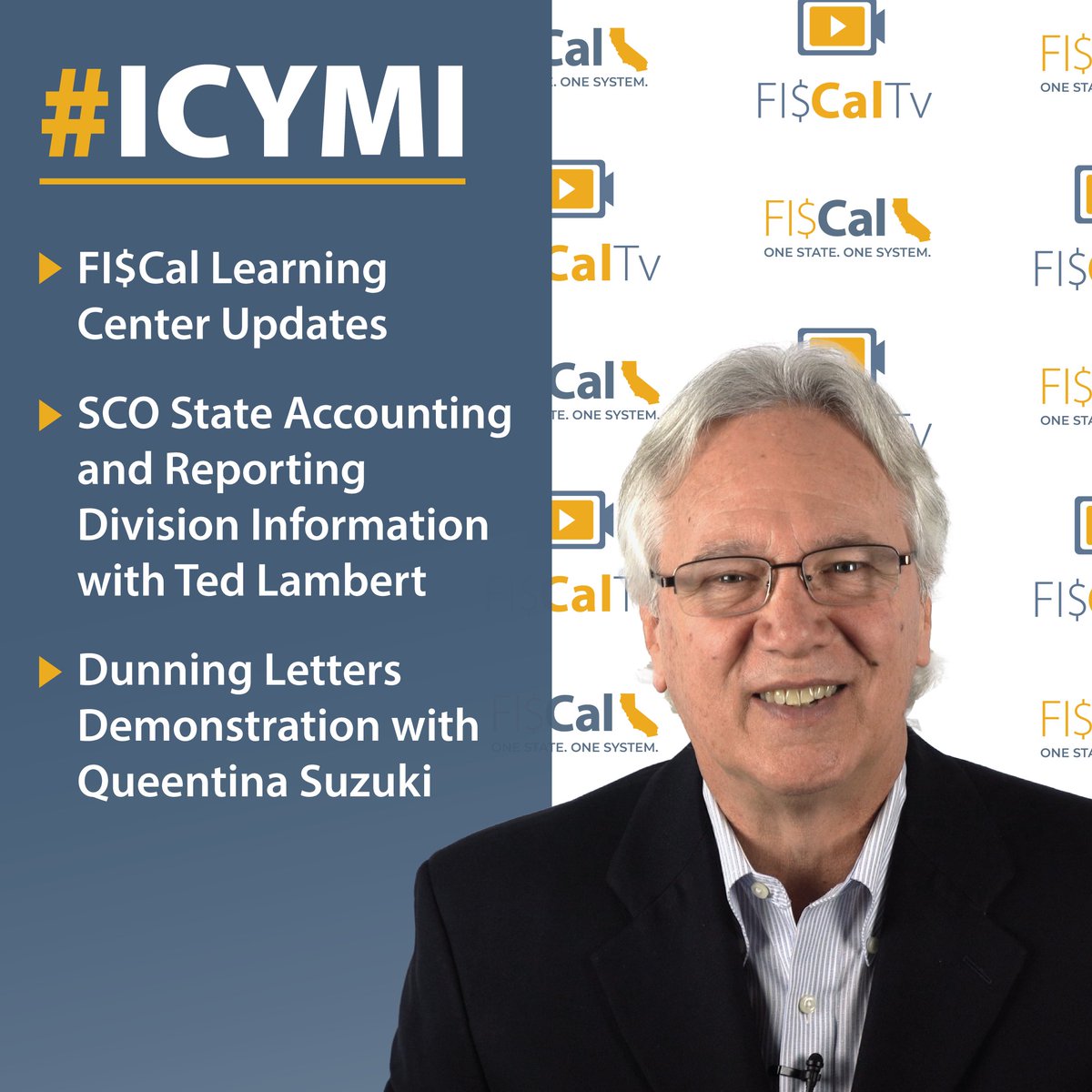 Miss our latest episode of FI$CalTV? You can view it now on our YouTube channel. Our teams share new updates for system end users each month. Watch the episode now: Bit.ly/3TLeBQZ #FISCalTV #ICYMI