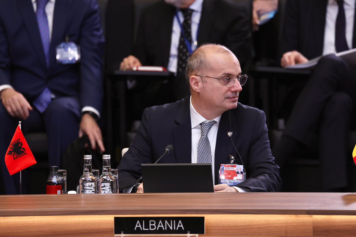 IgliHasani's tweet photo. Today at @NATO HQ in Brussels, celebrating the 75th anniversary of the Alliance and officially welcoming our newest ally Sweden. 

We discussed the upcoming Washington Summit, where important decisions will be made to further strengthen NATO and enhance Allied support for Ukraine.
 
#NATO75years
#WeAreNATO
#StrongerTogether