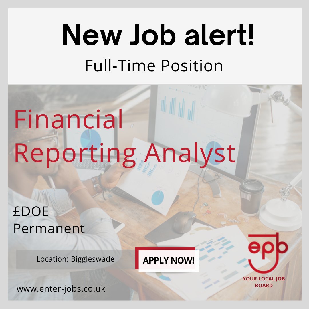 EnterJobs's tweet photo. Enterprise Personnel are looking to recruit a Financial Reporting Analyst for their client in Biggleswade. 
Apply now via our website https://t.co/ipa1O6htuX

#localjobs #jobsearch #reportinganalyst #FinanceJobs #biggleswadejobs #bedfordshirebusiness #permanentroles #jobseekers https://t.co/gfbLw4XA6d