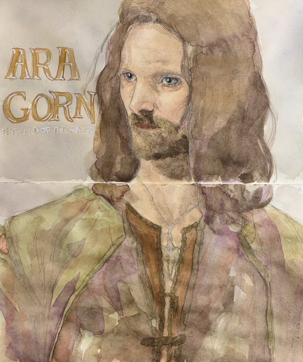 #TheLordOfTheRings #vigomortensen #aragorn #watercolor