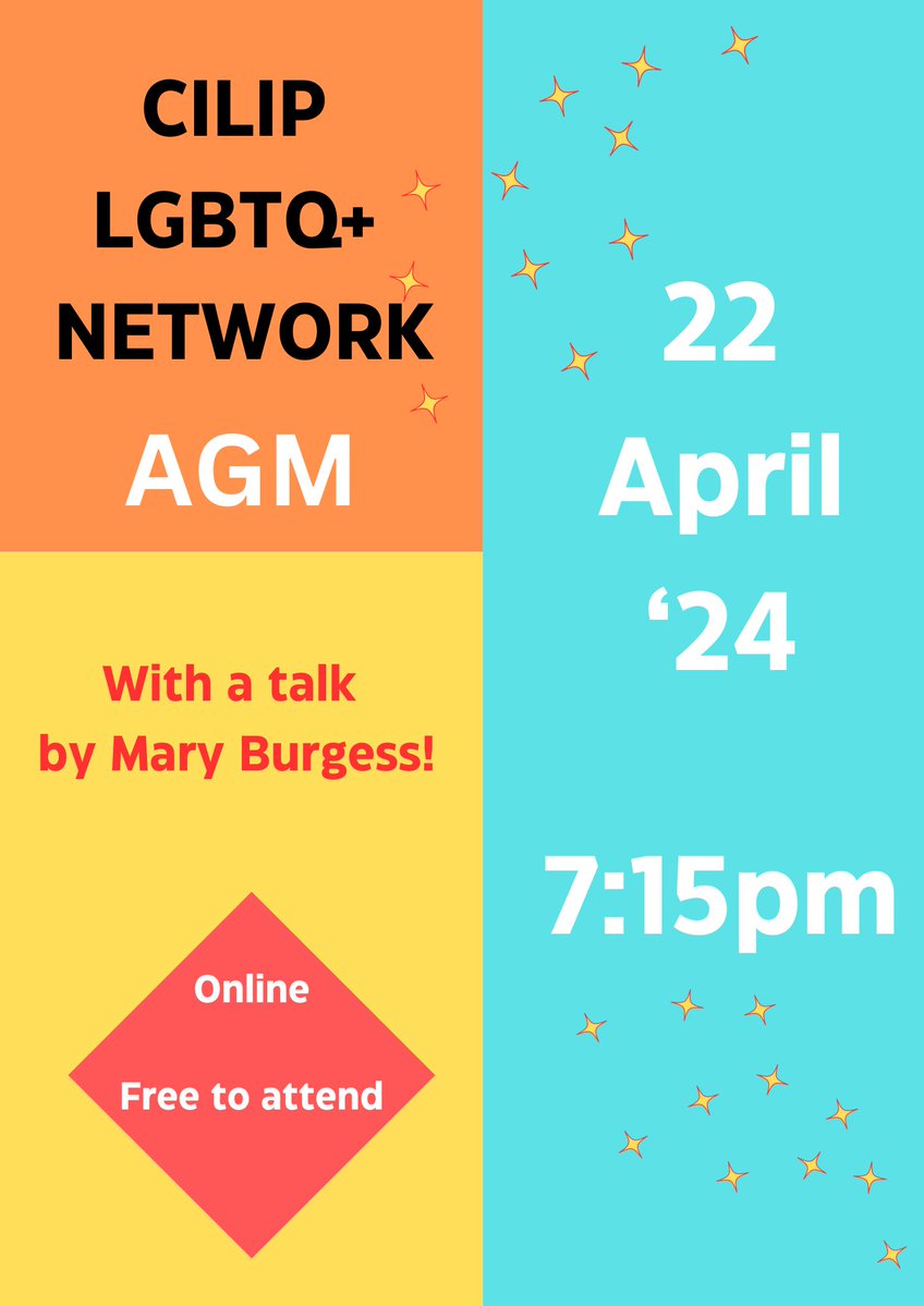 Two weeks to go until our AGM! Tickets are free and you can apply for them here: eventbrite.co.uk/e/cilip-lgbtq-…