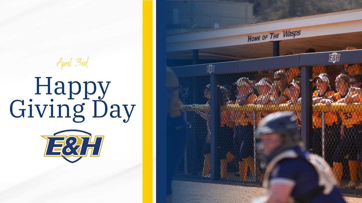 Today is the day! It’s time for E&H giving day! Please consider supporting Emory and Henry today and help us complete our goal of 300 donors. Visit ehc.edu/givingday