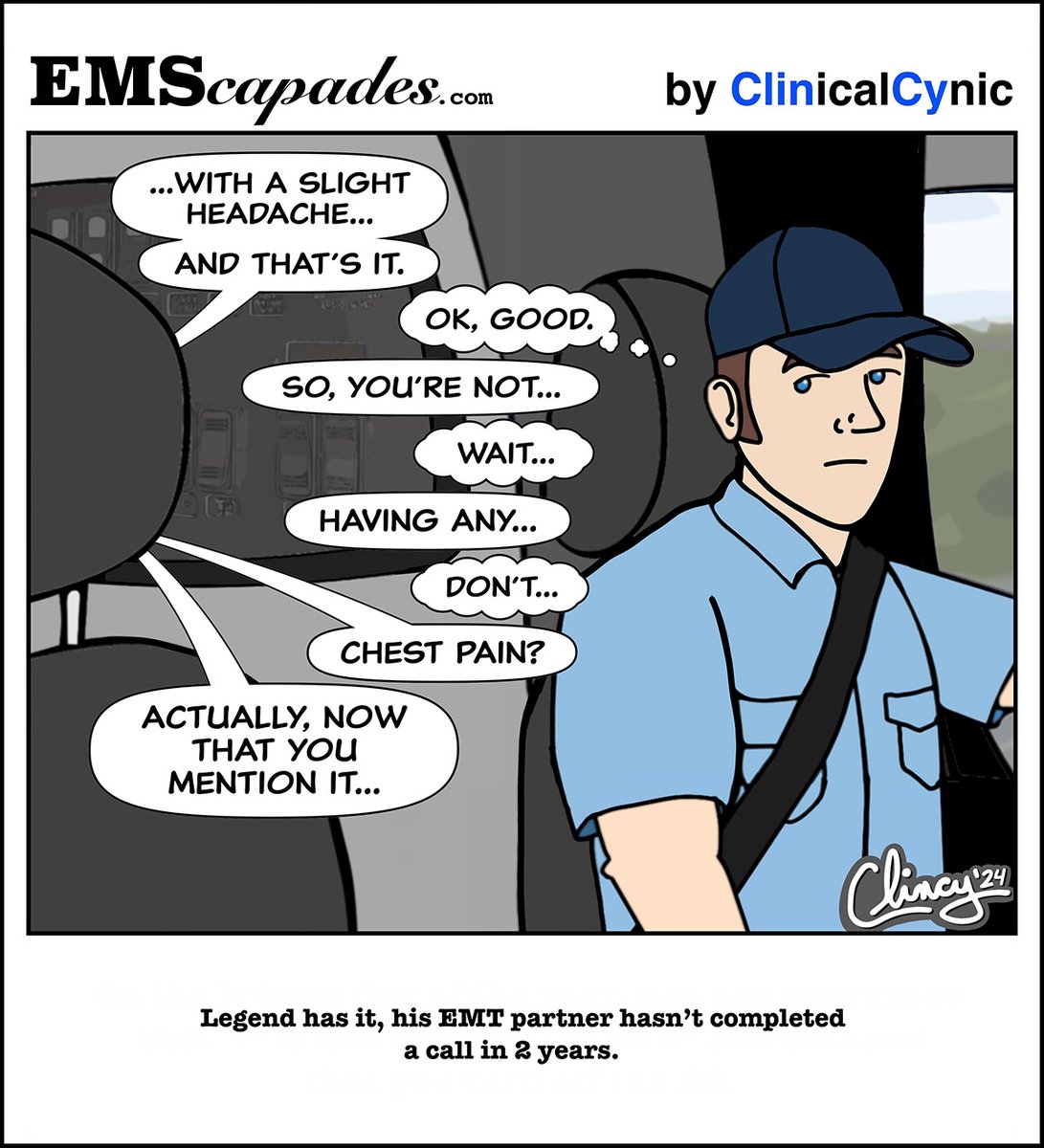 jemsconnect's tweet photo. Now that you mention it....
https://t.co/AvYanYjcHF
#EMShumor #EMThumor #paramedichumor #emslife #emtlife #paramediclife #EMS #EMT #paramedic https://t.co/ThDxelPNoE