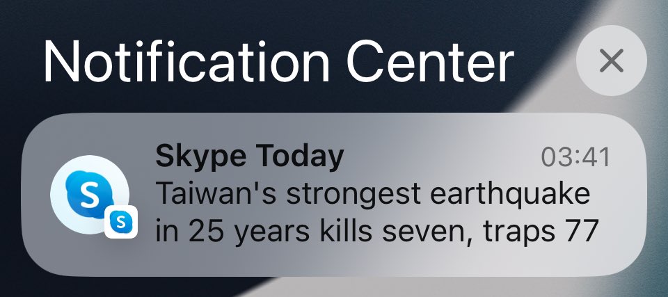 Seems to me @skype is just begging to get uninstalled. Why are there news notifications in a communications app??!?!