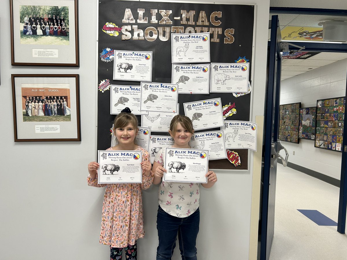 These little ones received Mustang Shout-Outs today for the Grandfather Teaching of Respect represented by The Buffalo. Thank you for taking your recess to pick up garbage from the playground; your volunteerism is SO appreciated!!! #BuildingMomentum #AXfnmi <a href="/WCPS72/">Wolf Creek Schools</a>