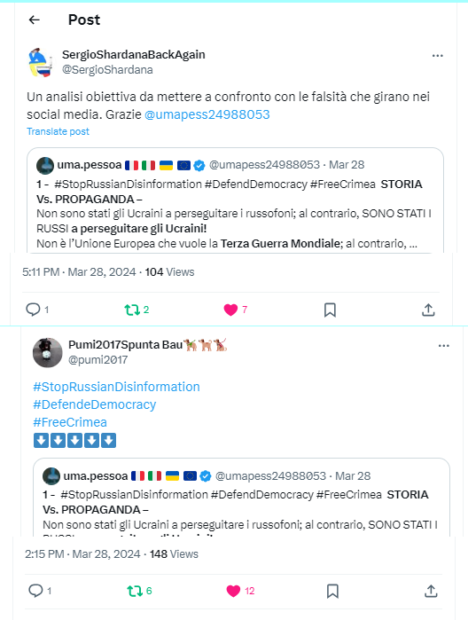 umapess24988053's tweet photo. 4 - #StopRussianDisinformation #FightForTruth #FreeCrimea 
Ulteriori condivisioni in QUOTES del presente thread: grazie di cuore a tutti voi, cittadini DIFENSORI DELLA VERITÀ per la democrazia e il rispetto dei nostri valori, umani e civili.

@SergioShardana  - https://t.co/RAQc7HEJQi
@stefaniaconti  - https://t.co/u5xgkhg2O3
@pumi2017 - https://t.co/vs8KfXdsXJ

#StopRussianPropaganda #DefendDemocracy

4/n